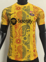 25 /26 BAR Yellow Special Edition Player Version Soccer Jersey(黑色spotify)