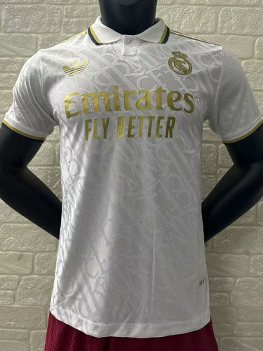 24/25 RMA White Steel Pattern Edition Player Version Soccer Jersey