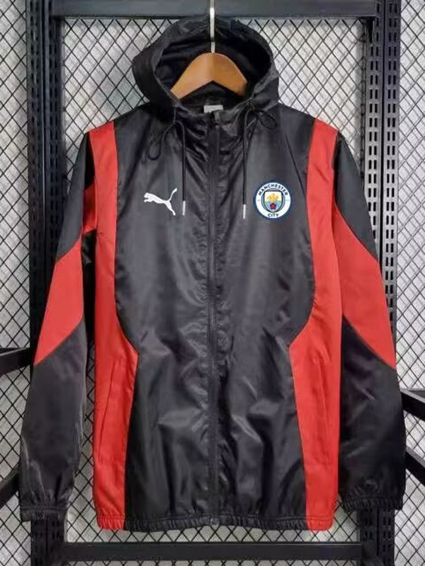 2023 Man City Red Black Windbreaker