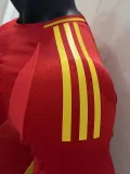 2024 Spain Home  Long Sleeve Player Version Soccer Jersey(长袖)