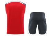24/25 LIV Red Gray Shoulder Tank top and shorts suit （灰肩）