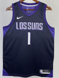 2017/18 SUNS BOOKER #1 Royal Blue City Edition Top Quality Hot Pressing NBA Jersey