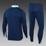 24/25   France Sapphire Blue  Half Pull Tracksuit  (半拉链)