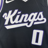 23/24 Kings MONK #0 Black Top Quality Hot Pressing NBA Jersey
