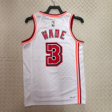 22/23 Heat WADE #3 White Top Quality Hot Pressing NBA Jersey (Retro Logo)