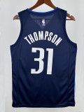 20/21 Dallas Mavericks THOMPSON #31 Blue Flying Man Top Quality Hot Pressing  NBA Jersey飞人（V领）