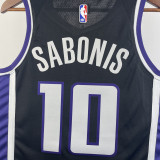 23/24 Kings SABONIS #10 Black Top Quality Hot Pressing NBA Jersey