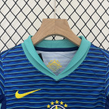 2024 Brazil Away Kids Soccer Jersey
