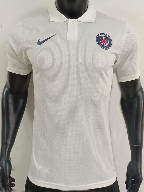 2025  PSG White Player Version  Polo Shirt