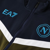 24/25 Napoli Royal Blue &Green Jacket Tracksuit#02