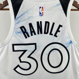 24/25 TIMBERWOLVES RANDLE #30 White City Edition Top Quality Hot Pressing NBA Jersey