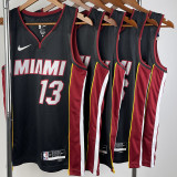 22/23 HEAT JAMES #6 Black Top Quality Hot Pressing NBA Jersey (V领）