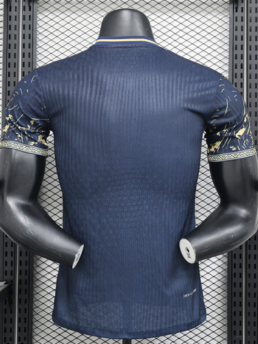 2024 Brazil Deep Blue Special Edition Player Version Soccer Jersey