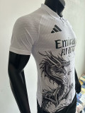 25/26 RMA  Black Dragon Edition White Player Version Soccer Jersey