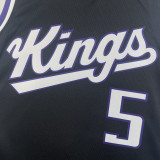 23/24 Kings FOX #5 Black Top Quality Hot Pressing NBA Jersey