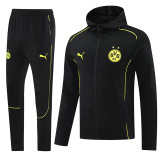 24/25 Dortmund Black Hoodie  Jacket Tracksuit #02