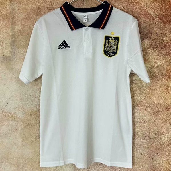 2024 Spain White Polo Shirt