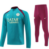 24/25  PSG Sky Blue Player version Half Pull Tracksuit  (球员版、半拉链)