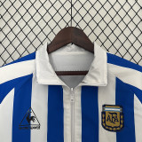 24/25 Argentina White & Blue Stripe Retro Double Sided Windbreaker (双面风衣)