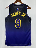 24/25 LAKERS JAMES JR.#9 Royal Blue City Edition Top Quality Hot Pressing NBA Jersey