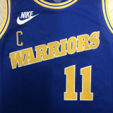 22/23 WARRIORS THOMPSON #11 Blue Top Quality Hot Pressing NBA Jersey (Retro Logo)