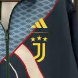 23/24 JUV White & Dark green Double Sided Windbreaker (双面风衣)