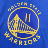 22/23 WARRIORS THOMPSON #11 Blue Top Quality Hot Pressing NBA Jersey (V领)