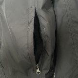 2024 New NK Grey Black Windbreaker(黑灰色带帽）