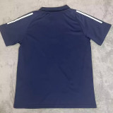 2024 Spain Grey Blue Polo Shirt(肩白边)