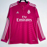 2014/2015 RMA Away Pink Long Sleeve Retro Soccer Jersey (长袖)