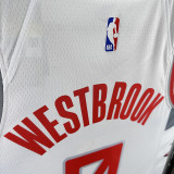 19/20  ROCKETS Russell Westbrook # 0 White Top Quality Hot Pressing NBA Jersey (City Edition)城市版