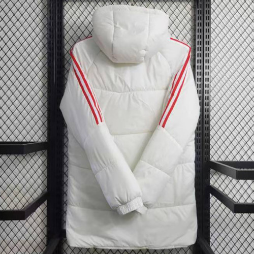 23/24 Benfica White Hooded Cotton Coat Red Edge (红色边) 棉衣
