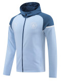 24/25 Man City Blue Grey Hoodie  Jacket Tracksuit#01