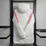 23/24 Bayern White Hooded Cotton Coat Red Edge (红色边) 棉衣