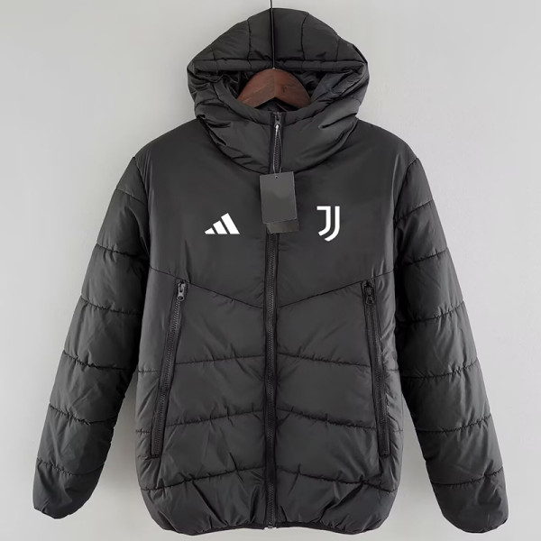 24/25 JUV Black Hooded Cotton Coat连帽棉衣