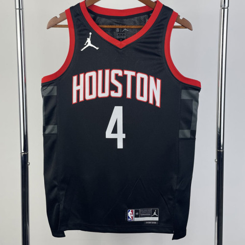23/24 Rockets GREEN #4 Black Top Quality Hot Pressing NBA Jersey (Trapeze Edition)飞人版