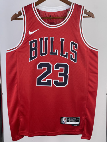 22/23 BULLS JORDAN #23 Red Top Quality Hot Pressing NBA Jersey