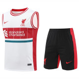 24/25 LIV White & Red Tank top and shorts suit