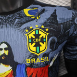 25/26 Brazil Christ Statue Special Edition Grey  Player Version Soccer Jersey