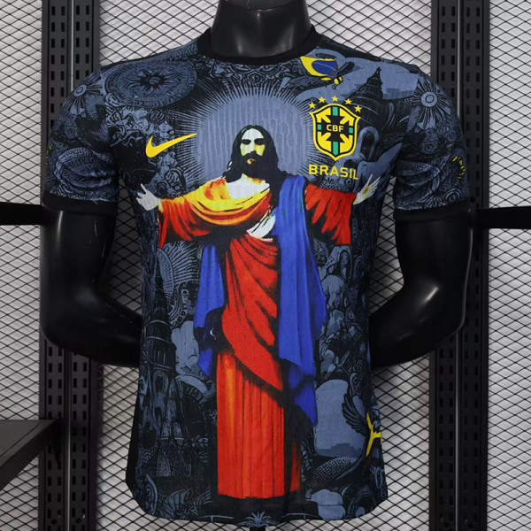 25/26 Brazil Christ Statue Special Edition Grey Player Version Soccer Jersey