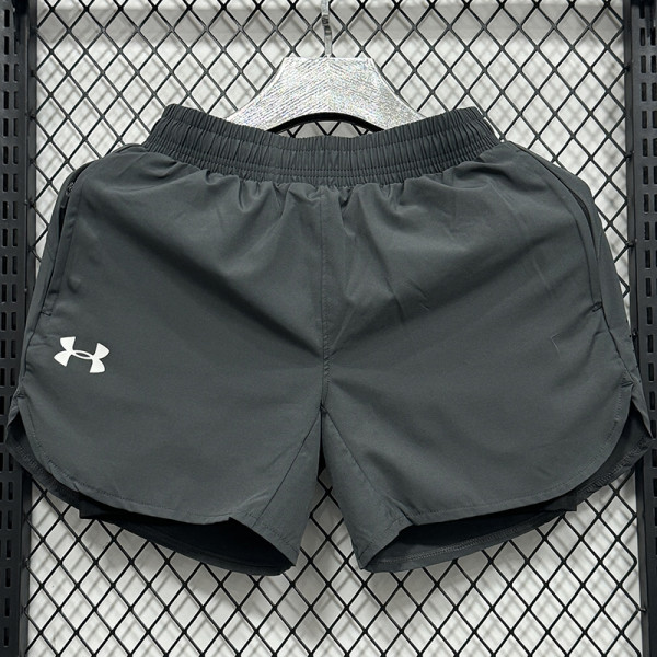 2025 D2501  Dark  Grey Casual Double layer shorts#双层