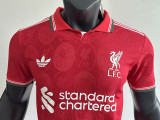 25/26  LIV Team Logo Steel Pattern  Edition  Red Player Version Soccer Jersey