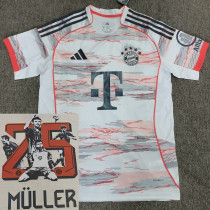 25/26 Bayern Away Müller Commemorative Edition Fans Soccer Jersey((Müller#25) 25/26 Bayern Away Müller Commemorative Edition Fans Soccer Jersey((Müller#25)
