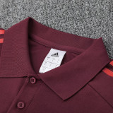 25/26  Bayern Maroon Polo Collar Pants Set