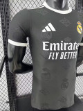 25/26 RMA  Team Logo Special Edition Black Player Version Soccer Jersey(圆领）