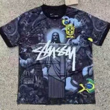 2024 Brazil Christ statue black Signature Fans Soccer Jersey(签名版）