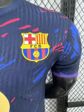 25/26 BAR  Special Edition Purple Blue Player Version Soccer Jersey(黄胸花）