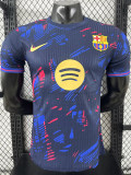 25/26 BAR  Special Edition Purple Blue Player Version Soccer Jersey(黄胸花）