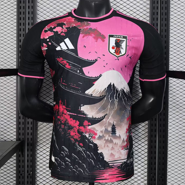 25/26 Japan Ancient Pagoda Pink Black Player Version  Soccer Jersey