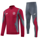 25/26  Man City Maroon  Jacket Tracksuit